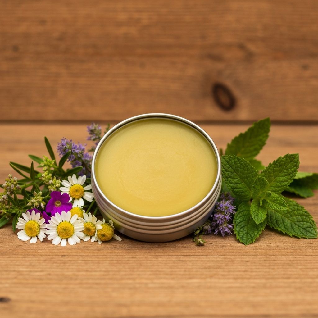 Herbal balm with natural plant ingredients